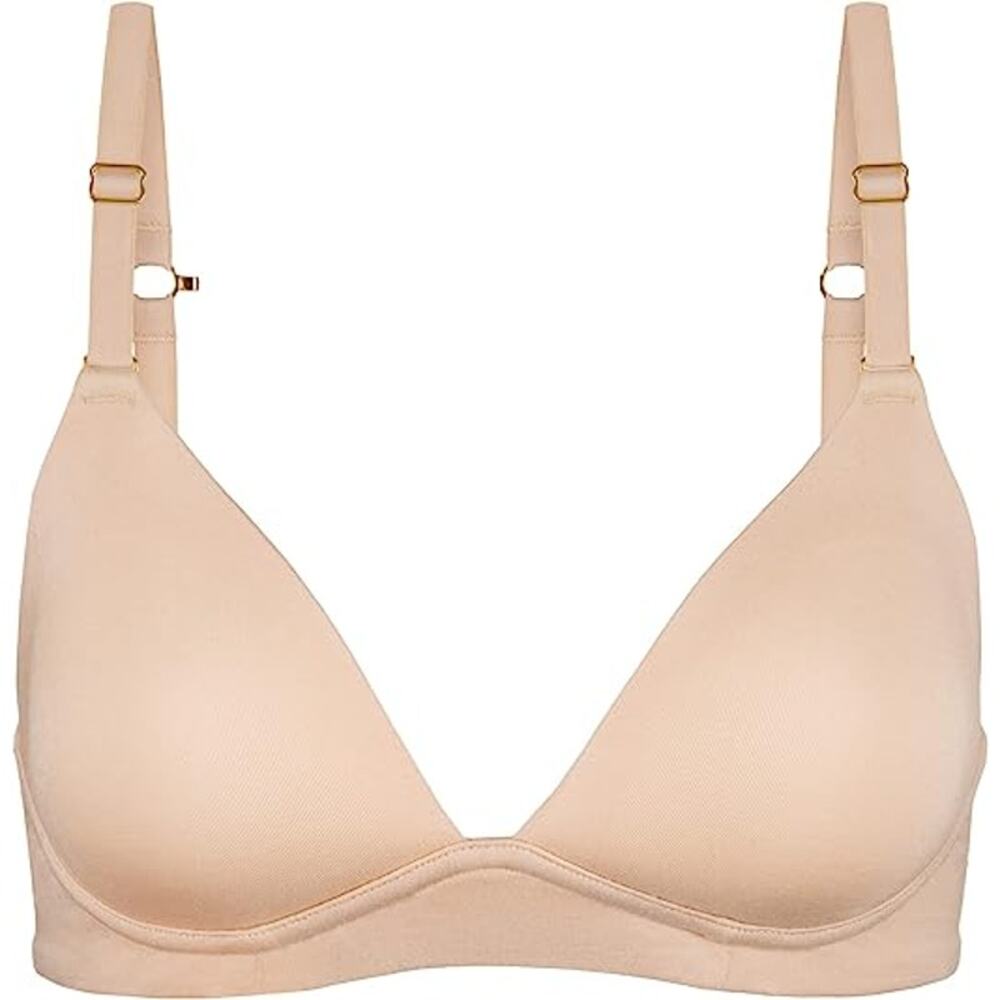 Lively All-Day Plunge Wireless Bra Toasted Almond Size 38DD Nude Lightly Padded‎
